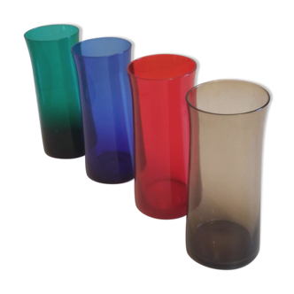 Coloured orangeade glasses