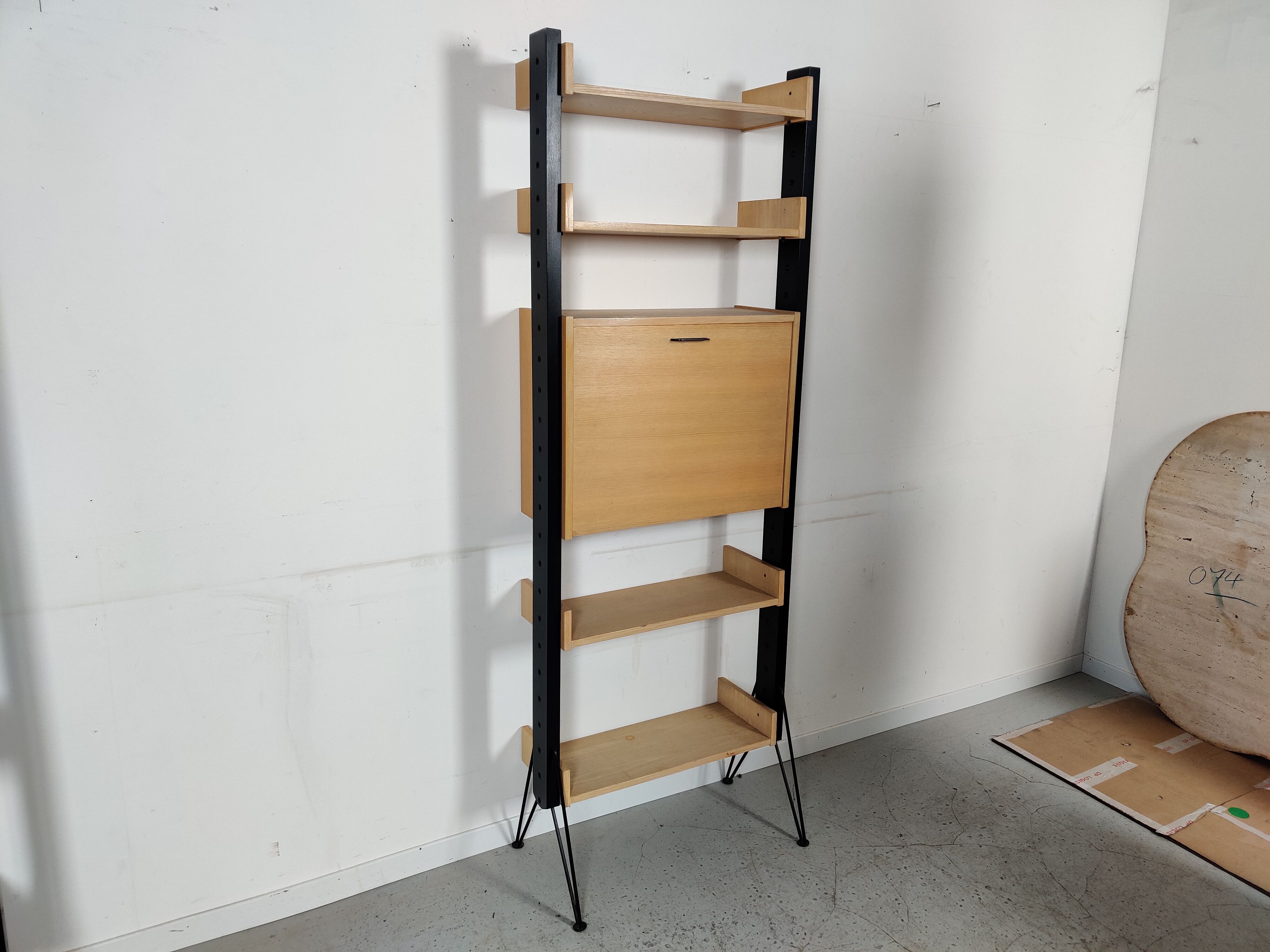 Scandinavian modular shelving system on legs, 60s