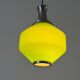 Green glass ceiling light with chrome frame, 1960s, Germany