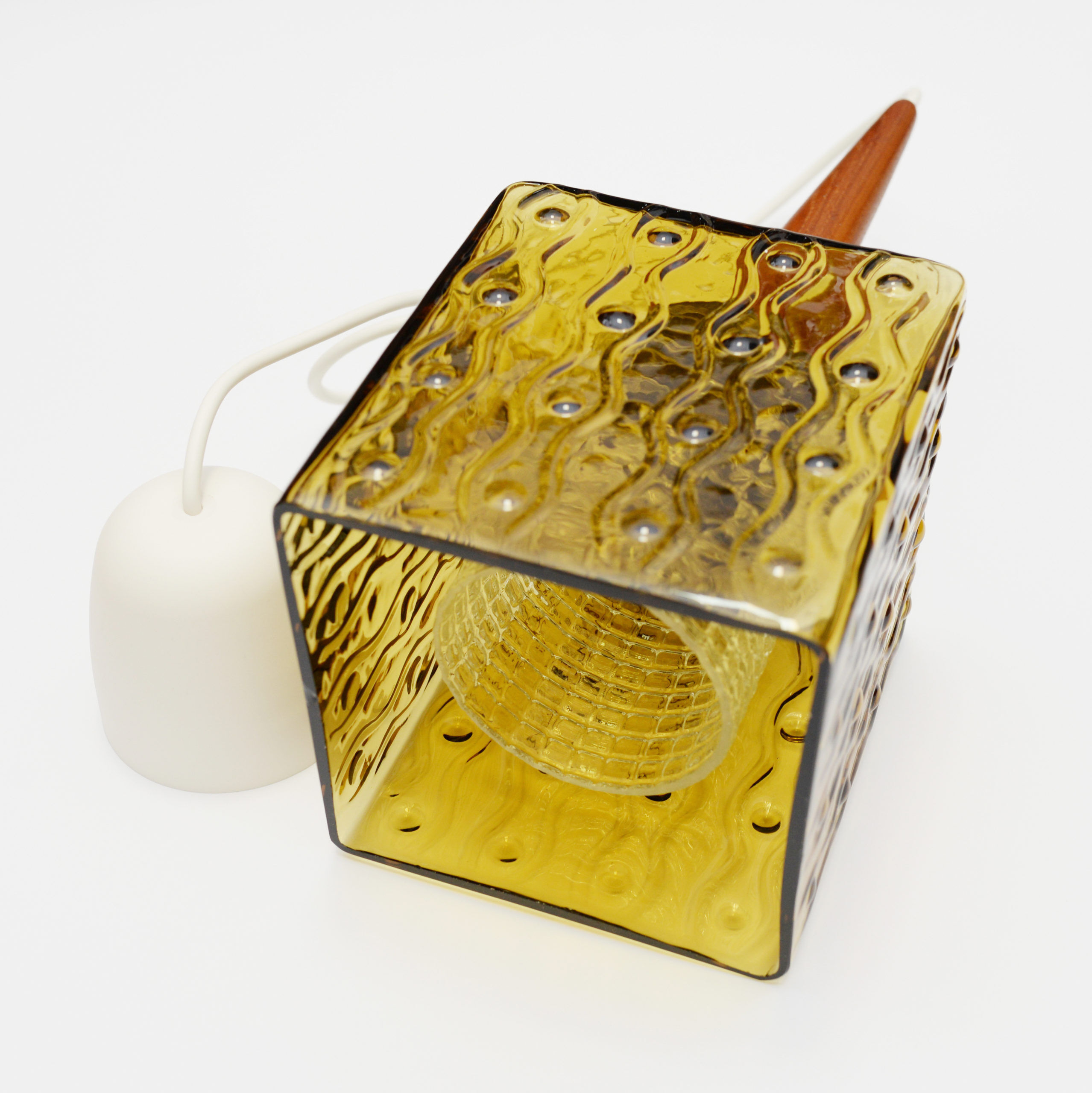 Suspension en teck, design de Carl Fagerlund, Suède, années 1970