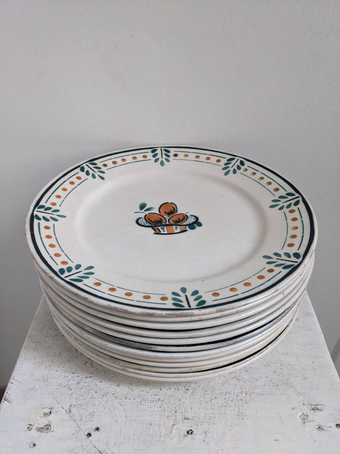 Lot of 12 Vosgien Badonviller flat plates