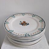 Lot of 12 Vosgien Badonviller flat plates