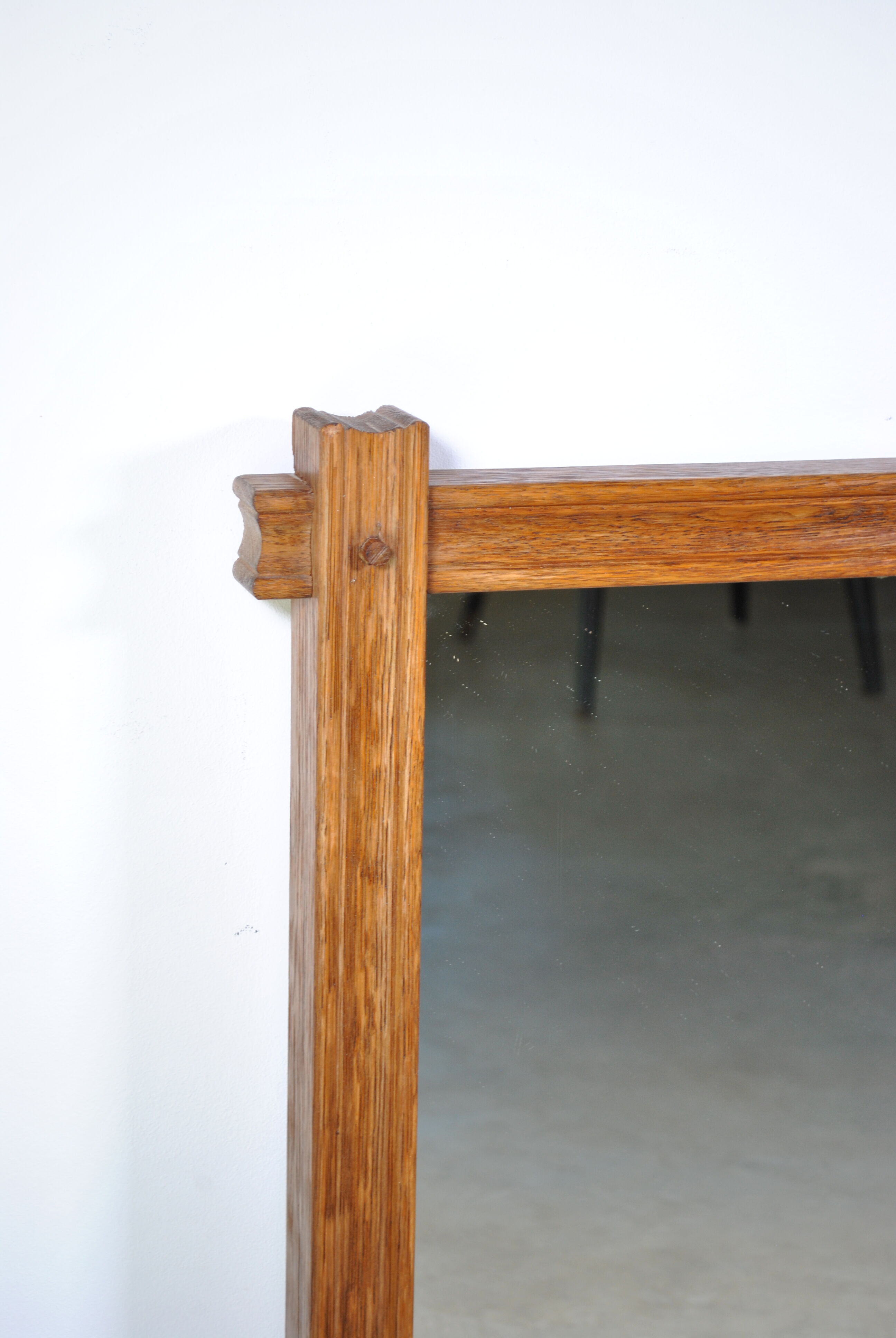 Oak mirror circa 1960