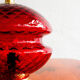 Vintage Czechoslovak Red Glass Table Lamp by Jablonecké Sklárny, 1970s