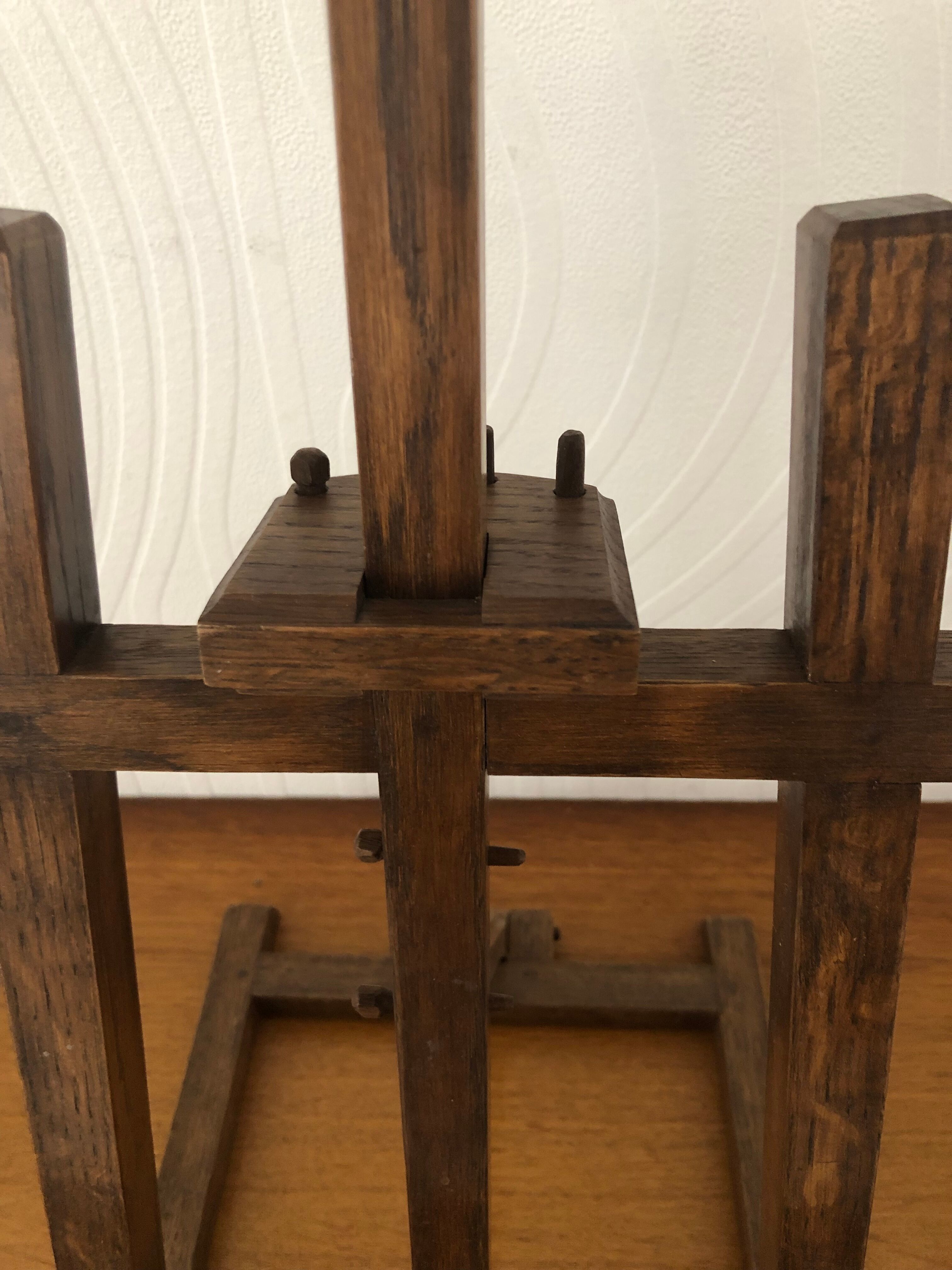 Antique wooden table easel