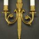 Pair of wall sconces, quiver and eagle heads, Louis XVI style - gilded bronze