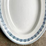 Plat ovale St Amand & Hamage en terre de fer, service "Rachel"