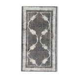 Vintage persian rug handwoven overdyed wool living area rug