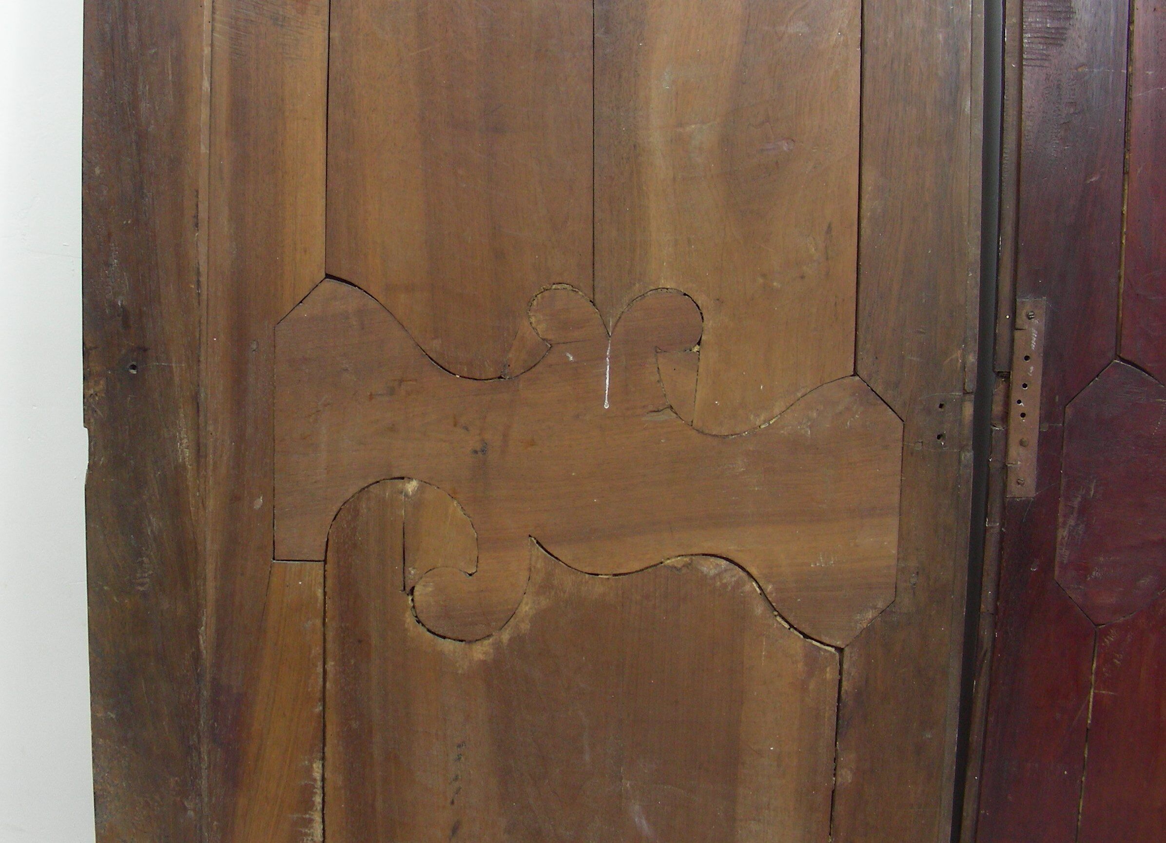 Cupboard decoration door Walnut Louis XV