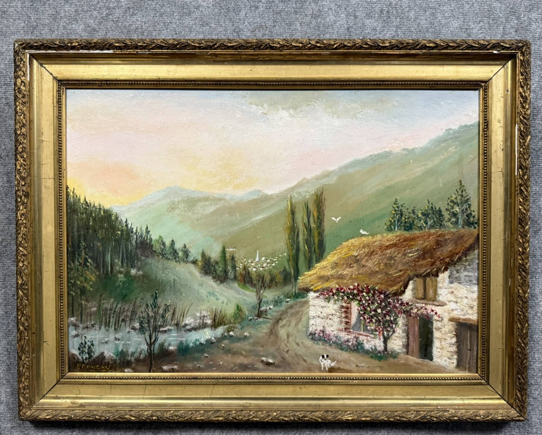 French school painting, early 20th century, oil on panel