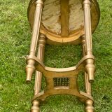 harness or small side table Louis XVI style, marble top - H 77 cm