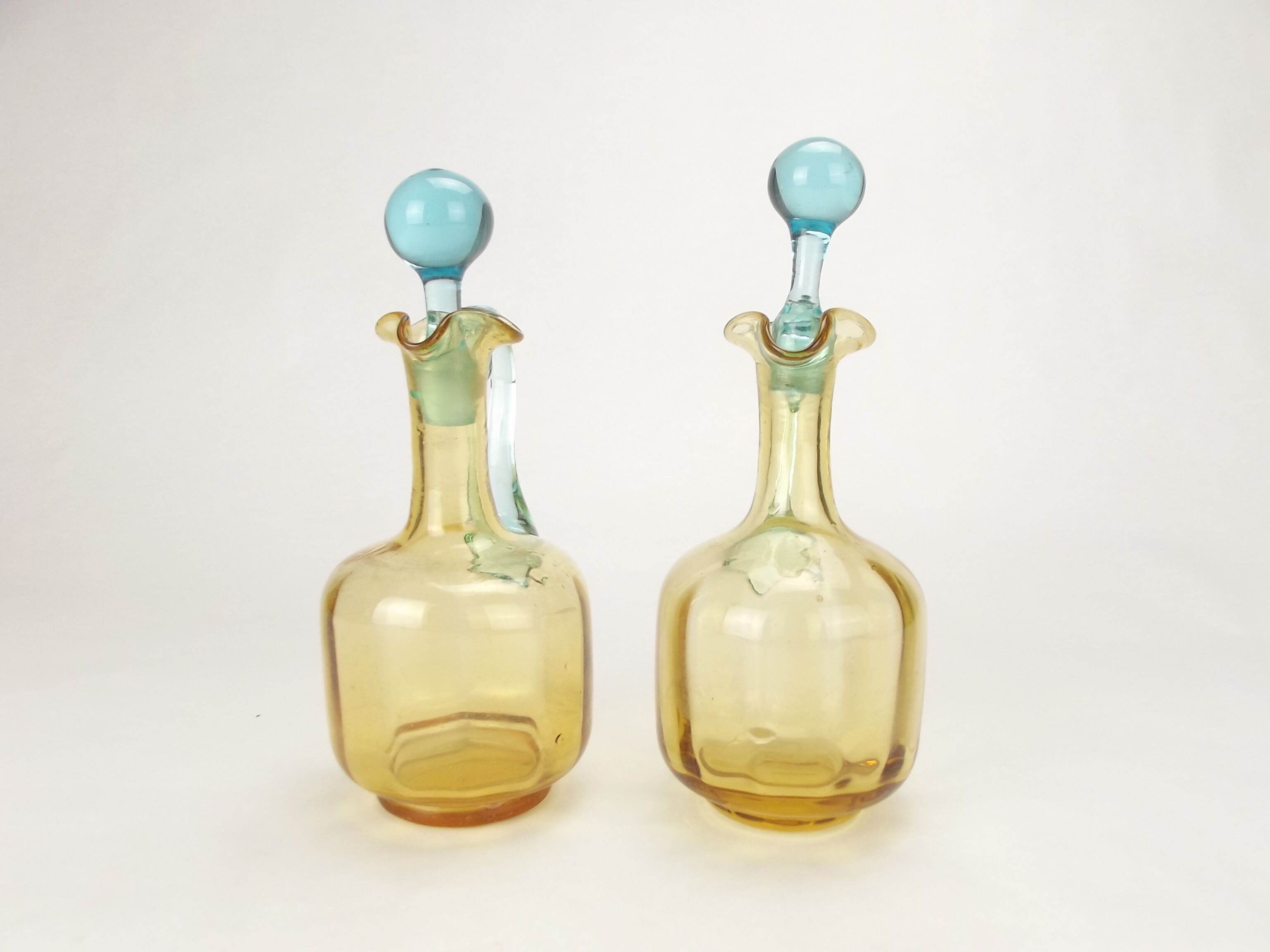 Old pair of George Sand decanters, Cristal de Portieux