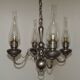 Flamish chandelier with 4 lights in hand-blown tin 5104