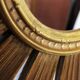 Vintage resin sun mirror