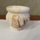 Pot or candle holder in vintage alabaster carved face