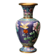 Vase in cloisonné enamel, China, peonies, birds