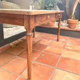 Solid wood farmhouse table