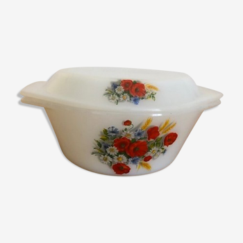 Arcopal casserole with lid Country bouquet décor