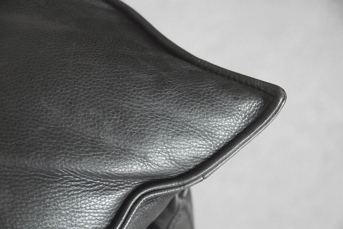 Grey Leather Danish Monza Armchairs by Jens Juul Eilersen for Niels Eilersen, 1970s, Set of 2