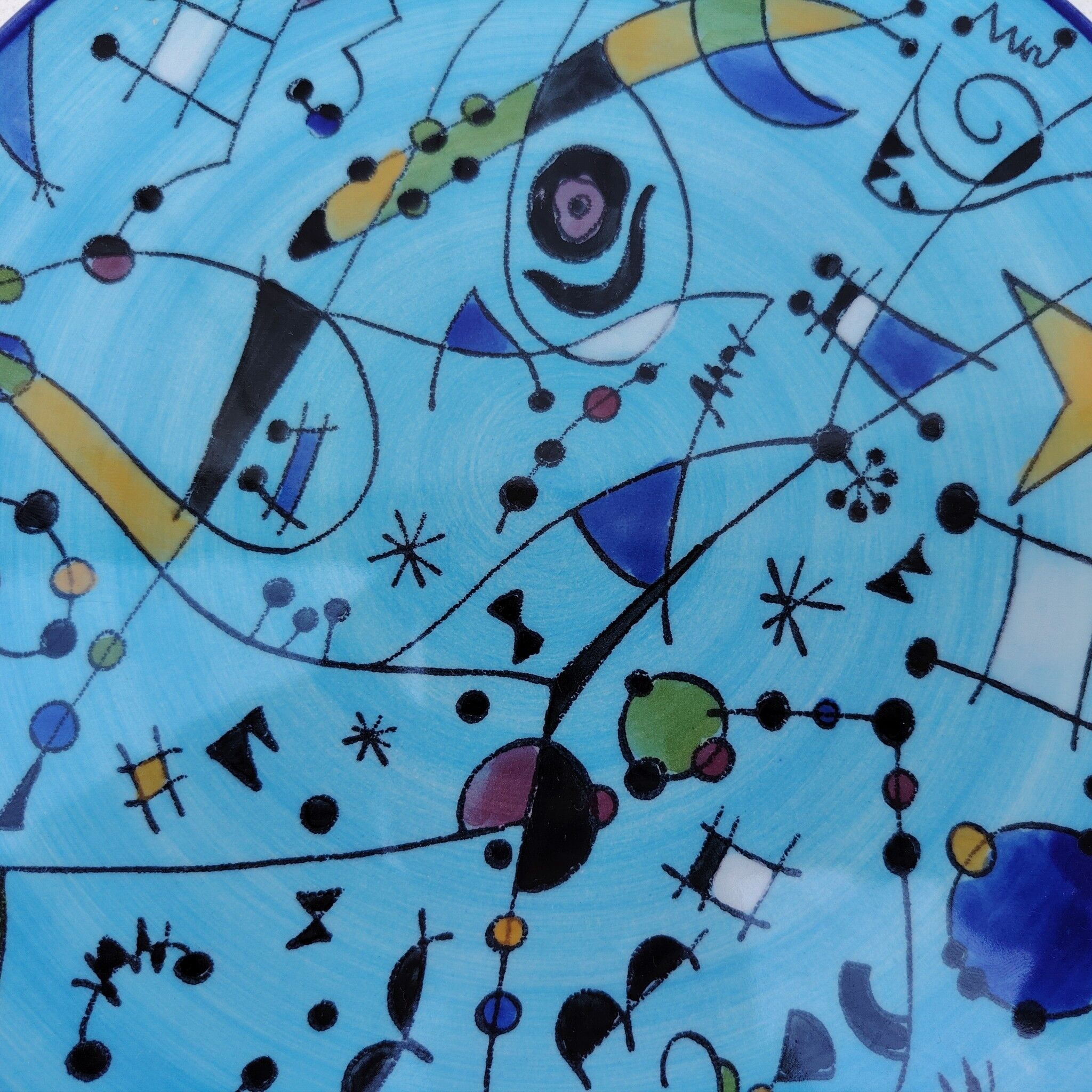 Decorative plate, abstract design, by Joan Miró.