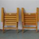 Paire de fauteuils de jardin pliants pieds compas Dejou