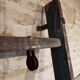 Former large scale wooden to the green patina