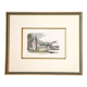 Print with old frame green and gilded