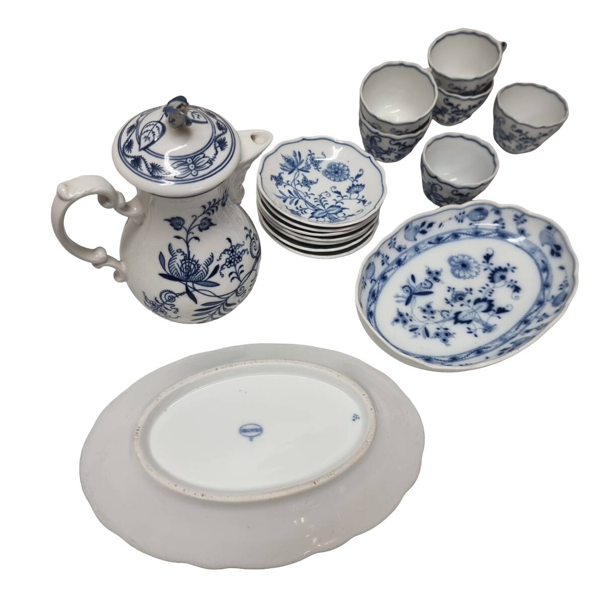 Various Porcelain Carl Teichert Meissen Tableware, from around 1900
