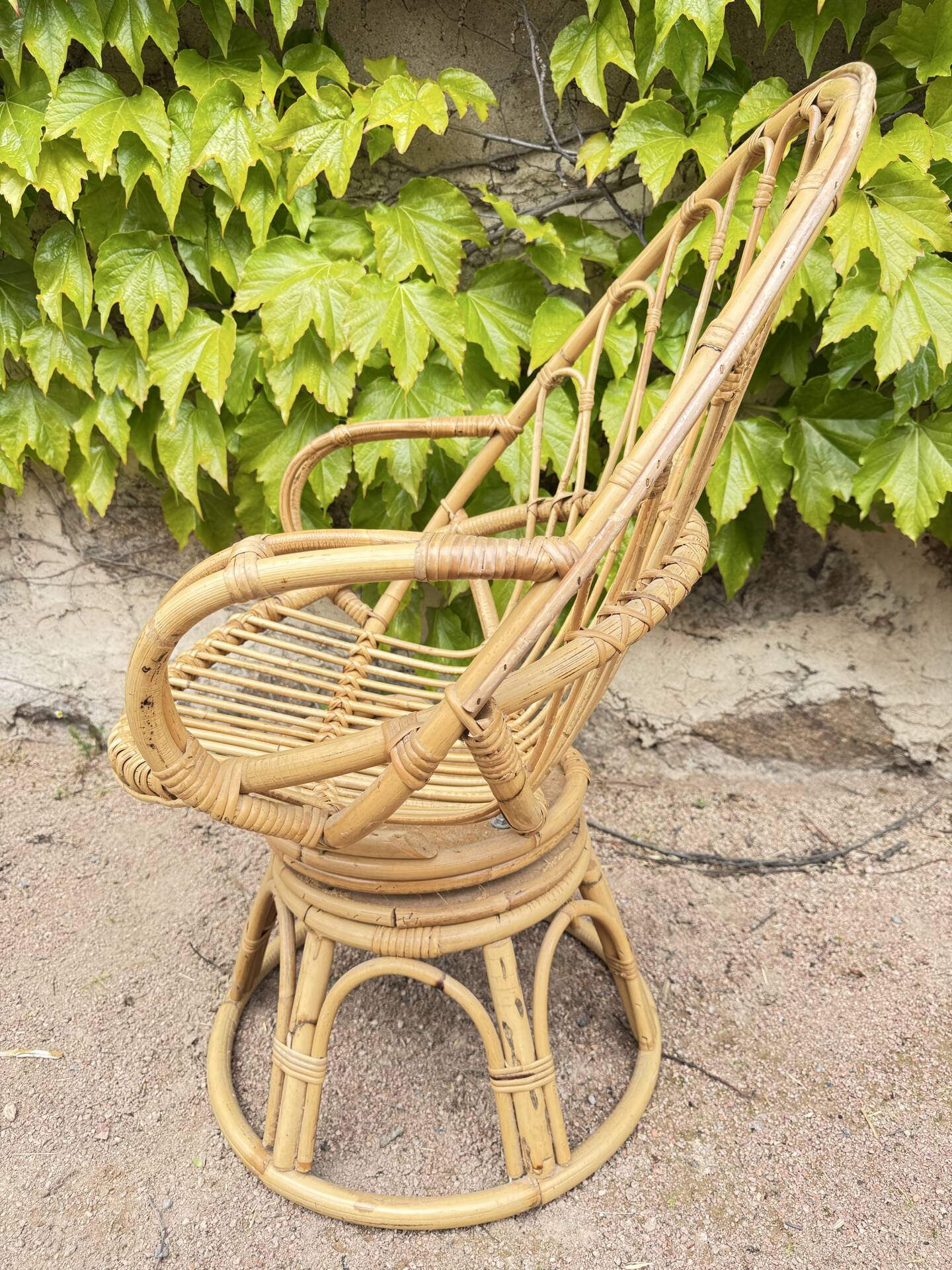 1960s Rattan Egg Chairs from France