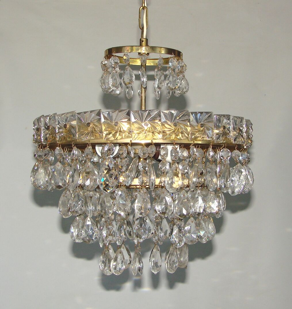 Crystal chandelier cascade, 1960s