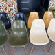 Olive green Eames chairs