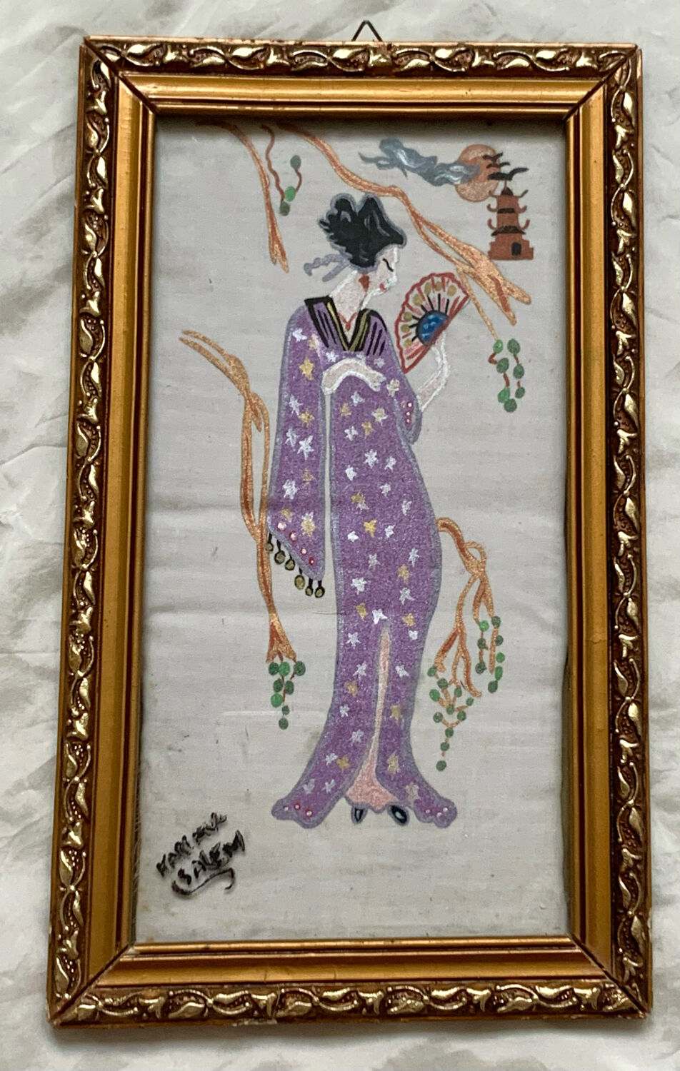 Geisha painting vintage
