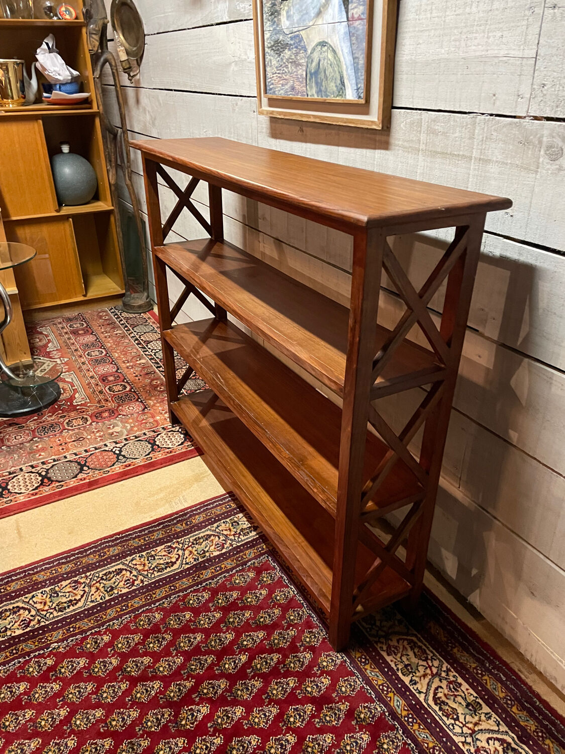 Antique colonial-style bookcase