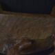 Togolese ethnic stool in carved exotic wood.