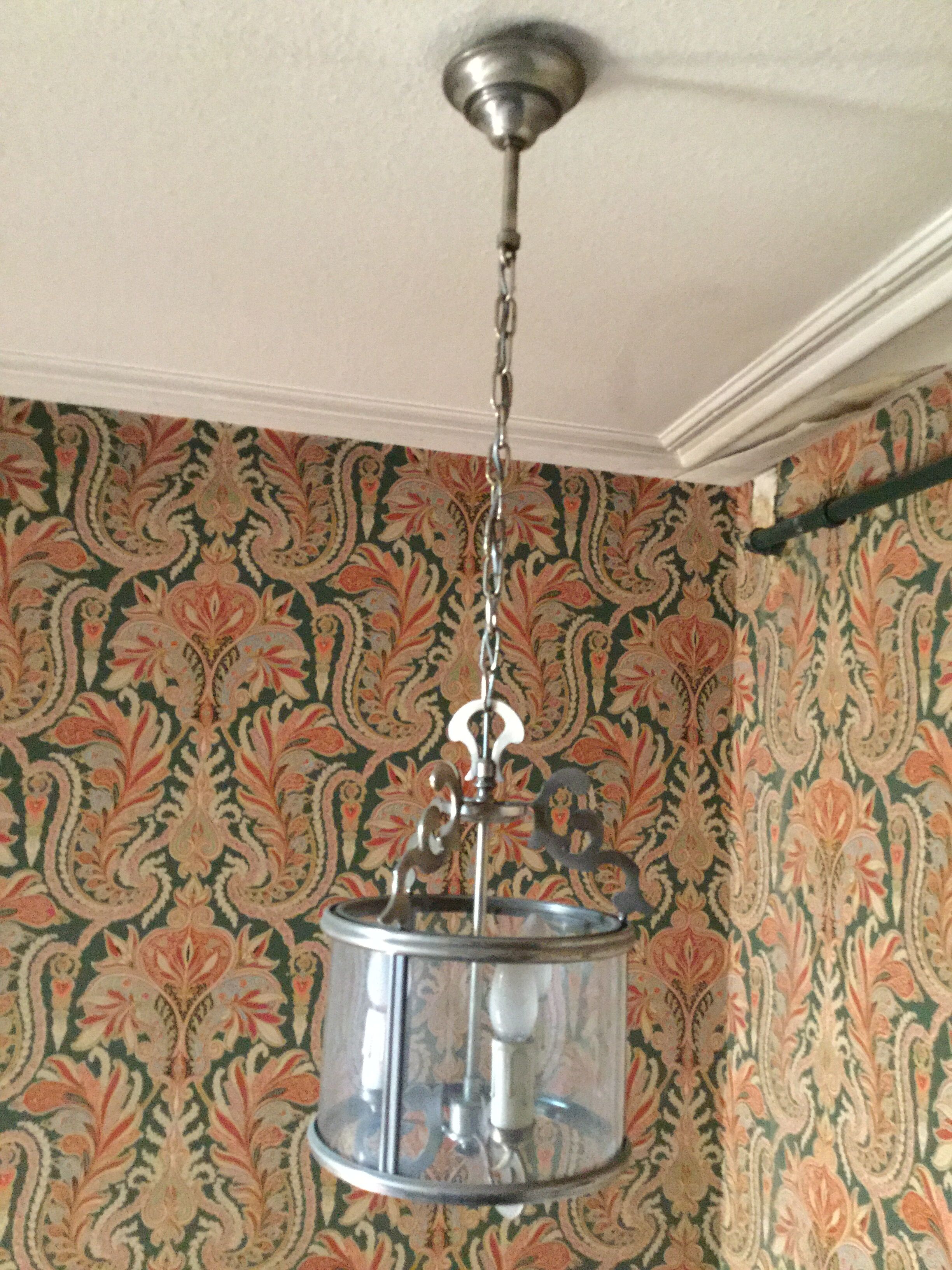 Tin grey metal hanging