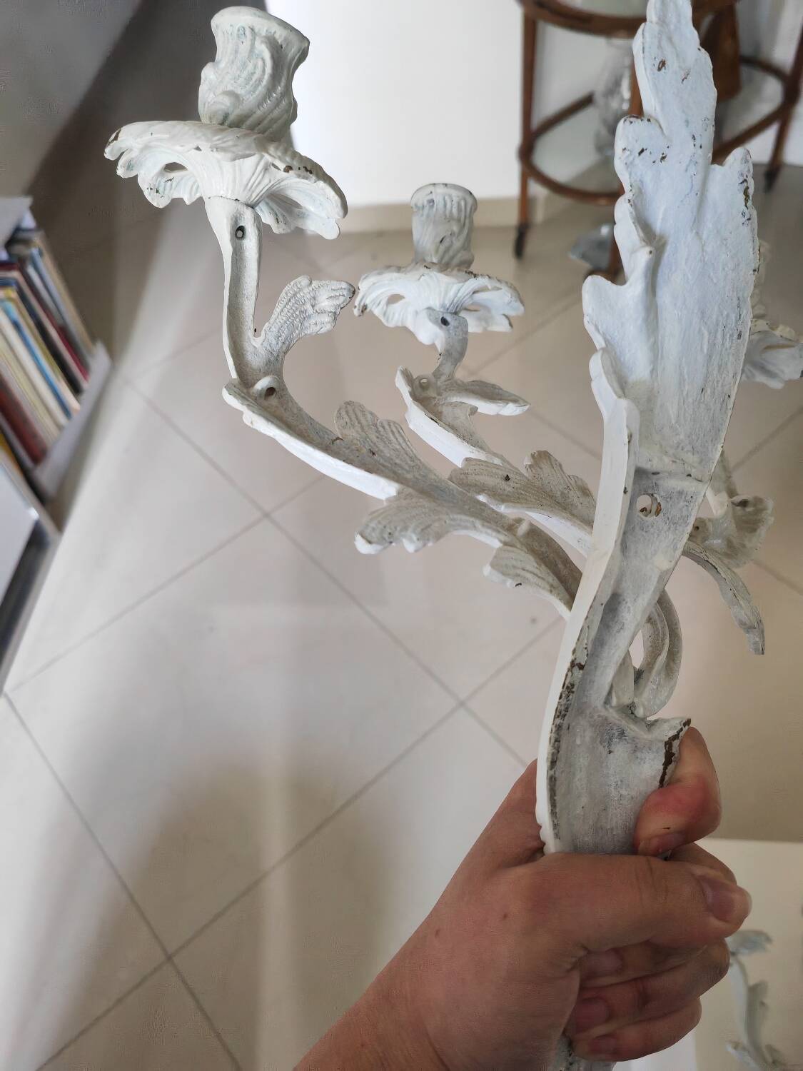 Pair of bronze light fixtures