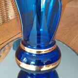 Blue and gold boom vase
