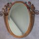 Art Deco mirror from the 1930s in hammered steel.