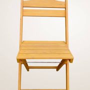 Paire de chaises pliantes en bois blond