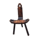 Chaise brutaliste en bois