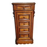 Cherry and pink marble bedside table