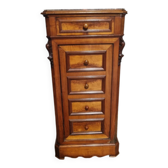 Cherry and pink marble bedside table