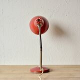 Vintage desk or bedside lamp - red metal