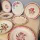 Assorted 9 plates red tones
