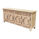 Stripped oak enfilade from 1950, 232cm.