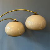 Vintage Dijkstra double arc mushroom floor lamp