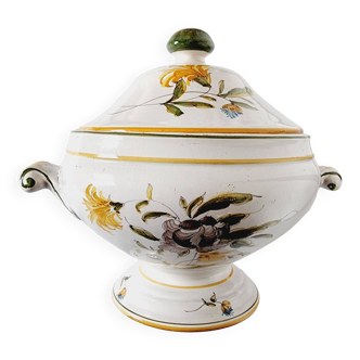 Antique French hand painted soup tureen from the 1950s