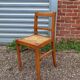 Lot de 8 chaises Reconstruction 1950 Chêne et paille