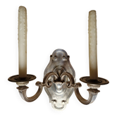 regency style wall light silver bronze