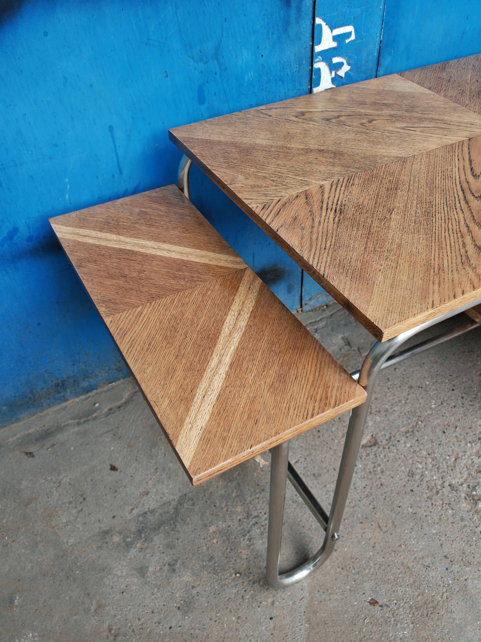 Bureau Bauhaus in ash veneer and tubular steel by Andre Lurcat